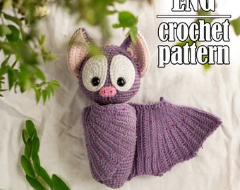 Bat crochet pattern, crochet animal amigurumi