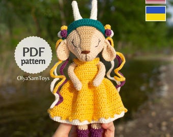 Crochet Goat Amigurumi Pattern (ENG, UKR)