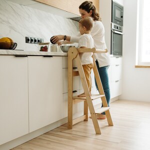 Echafaudage pliable, tabouret de cuisine, échafaudage de cuisine, tabouret d'apprentissage Montessori, tour pour tout-petits, tabouret d'apprentissage pour tout-petits, table, image 1