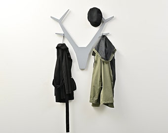 Coat stand, Gray deer shelf, Deer shelf, Coat hanger, Hat hanger, Coat rack, Geometric shelf, Wall mounted coat stand