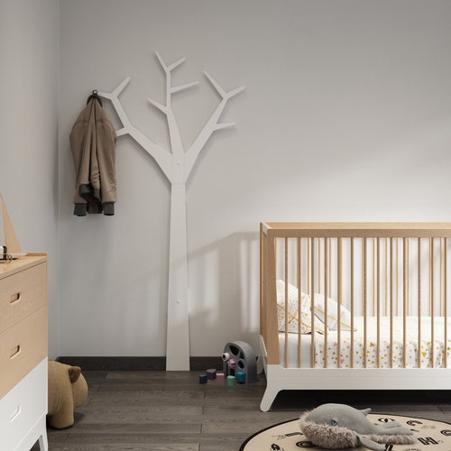 Coat Stand White Tree Shelf Tree Shelf Coat Hanger Hat Etsy