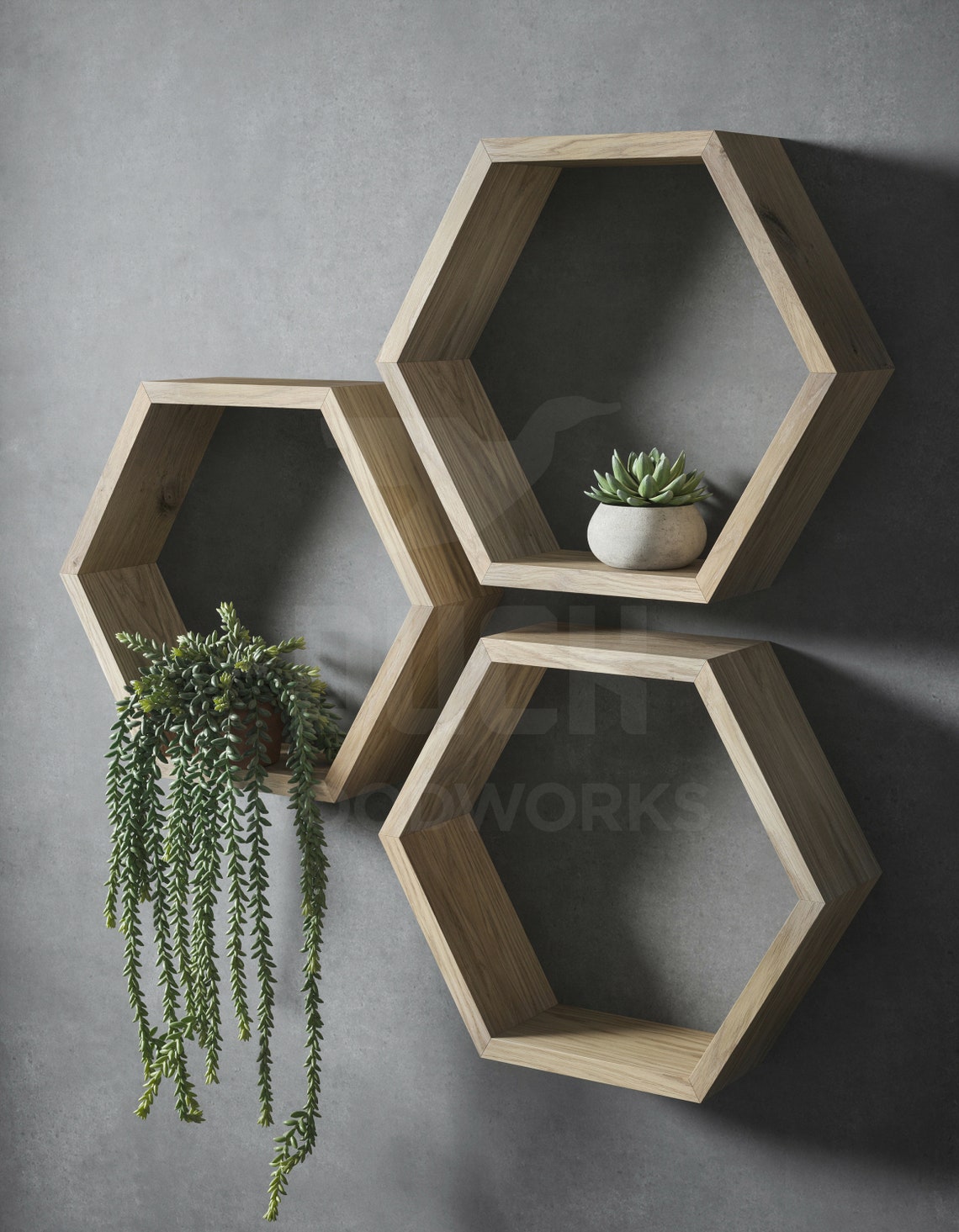 Hexagon Shelf One Hexagon Shelf Geometric Shelf Floating Etsy Canada
