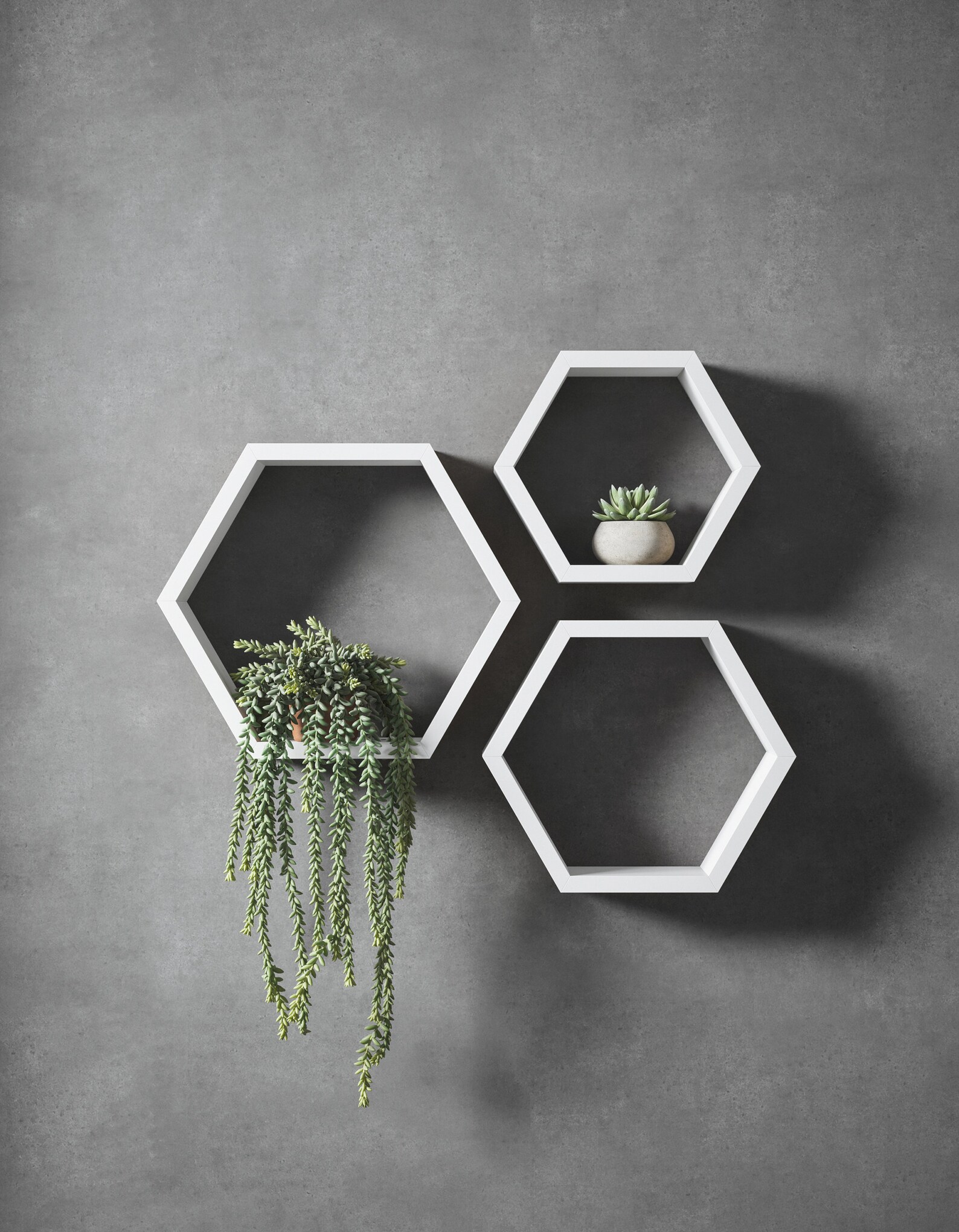 Hexagon Shelves Set Hexagon Shelf Set Geometric Shelf Etsy