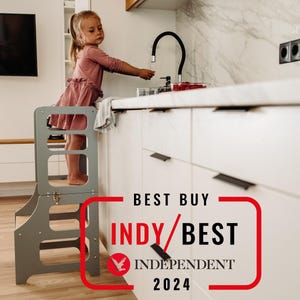 Transformable kitchen tower, Kitchen tower, Foldable kitchen tower, Montessori learning stool, Toddler learning tower, Table,