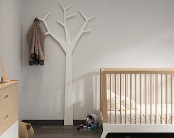 ツリー型コートスタンド、子供部屋の装飾、壁掛けMDFハンガー - Etsy 日本
