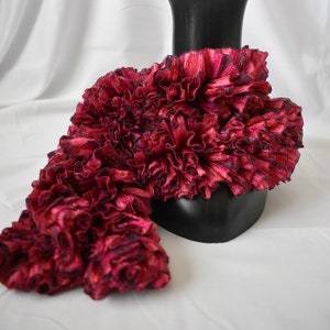 Ruffled Pink Scarf