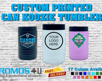 Customized Stainless Steel Can Koozie Tumbler Insulated Full Color Custom Printed Graphic