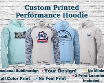 Custom Printed Performance Fleece Hoodie With CAMO sleeves: Lightweight Comfort for Every Climate