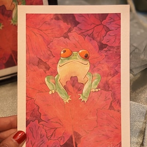 illustration grenouille, impression 13x18