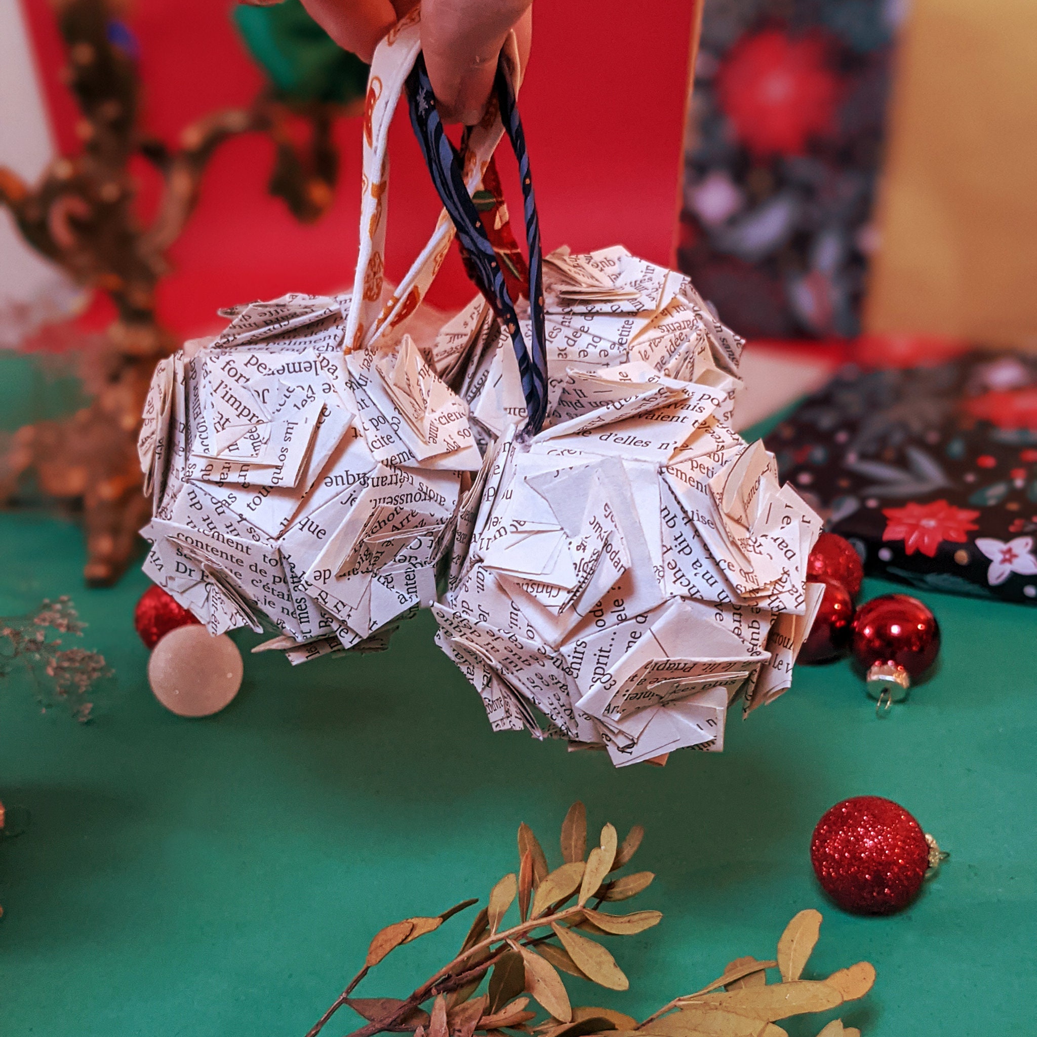 Décoration de Noël Boule Origami