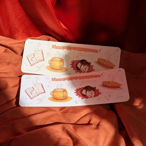 Planche de stickers d'Automne, Chat, Tasse, Livre et Tarte