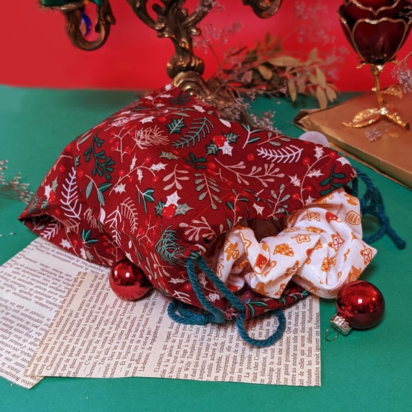 Sac en tissu de Noël, petit format