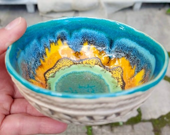 Snacks Bowl, Gift For Her, Handmade Bowl, Contemporary Bowl Fruits, Mini Ceramic Bowl, Art Pottery, Home Decor, Color Bowl , Unique Ceramic