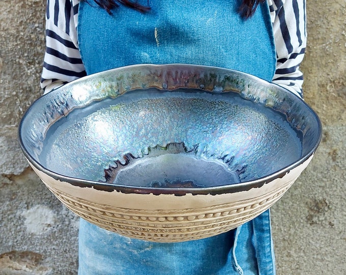 Large Fruit Bowl Unique Ceramic Pottery Art Wedding Gift - Etsy