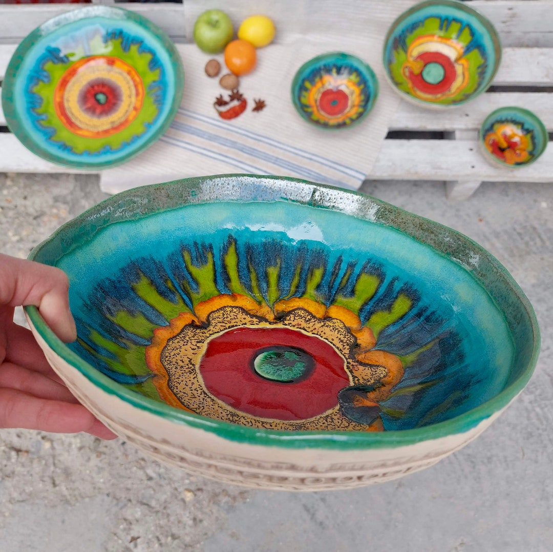 Ceramic Bowl Handmade Pottery Fruit Bowl Gift for Her Etsy