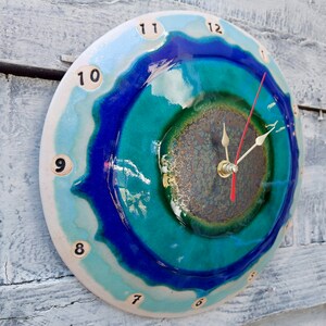 Unique Clock Art Clock Ceramic Clock Wall Round Clock - Etsy