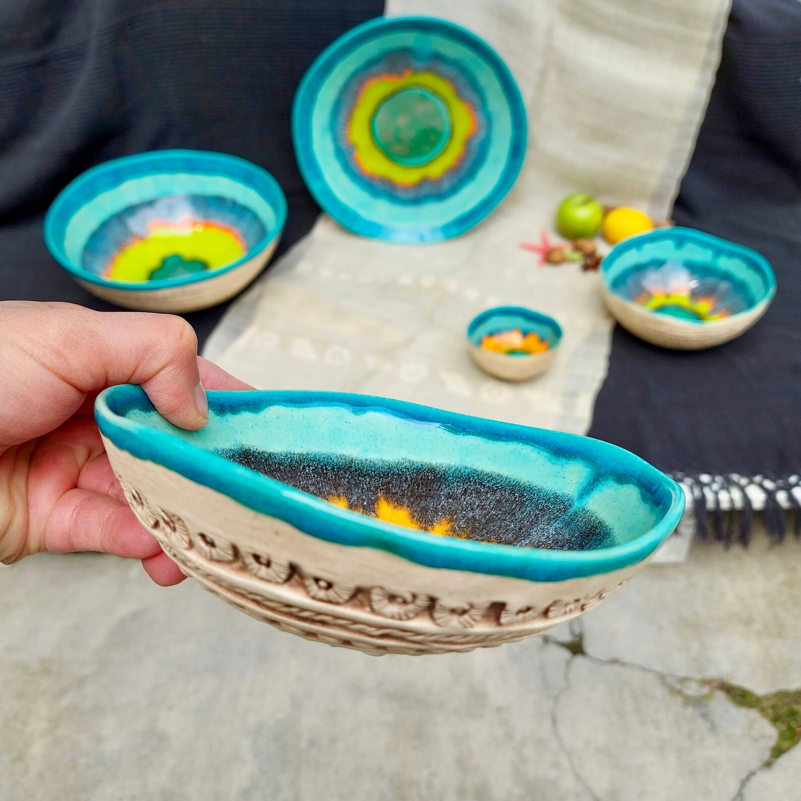 Plate Fruits Mini Ceramic Bowl Home Decor Bowl Nuts Spice Etsy