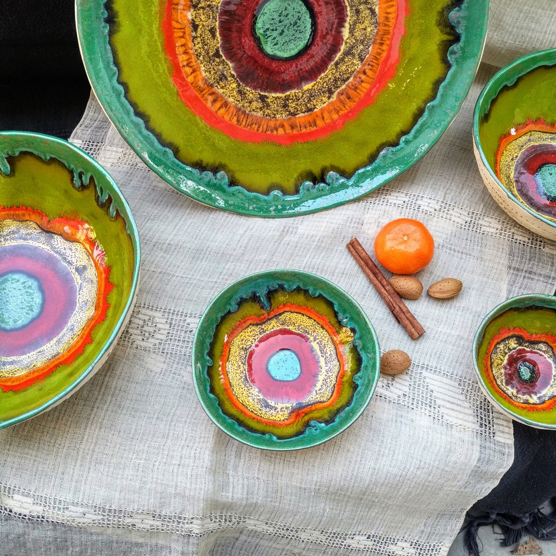Ceramic Tapas Plate Handmade Unique Bowl Home Decor Fruits Etsy