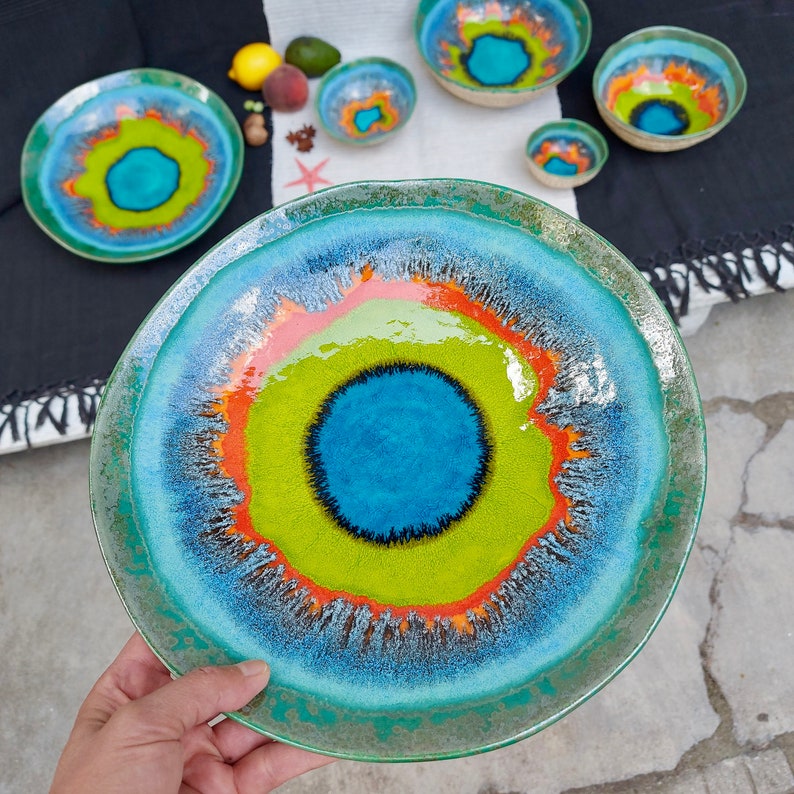 Ceramic Wall Decor Art Ceramic Handmade Pottery Wall Plate Etsy