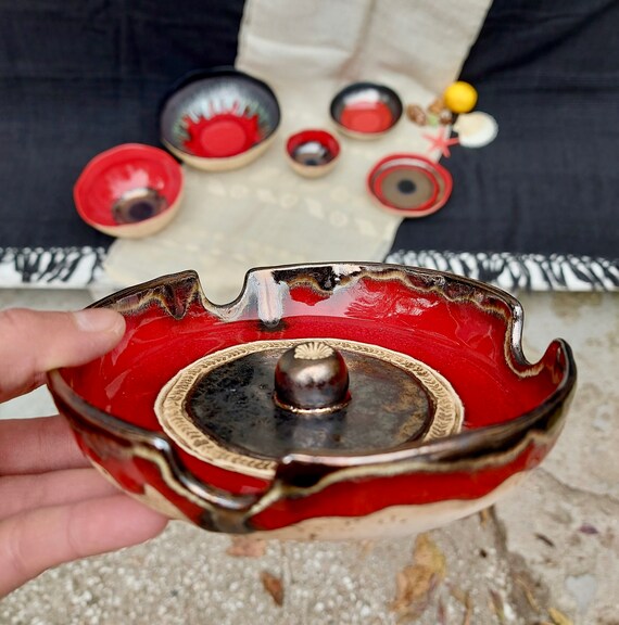 Unique Cigar Ashtray Ceramic Ashtray Handmade Ashtray Gift Etsy