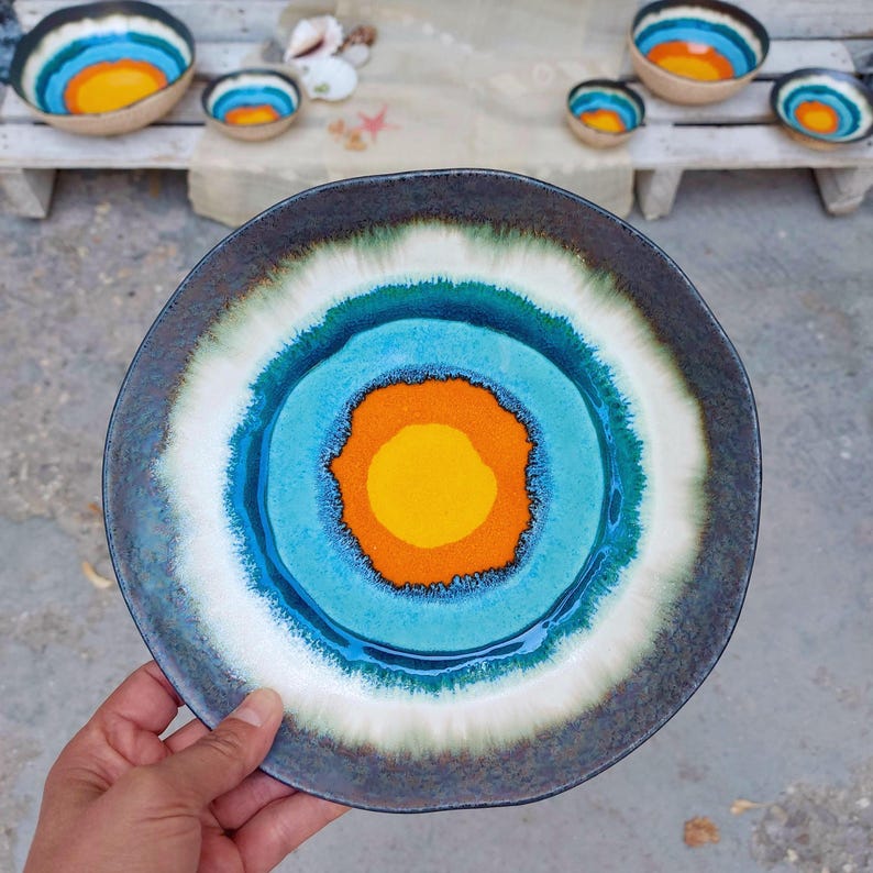Ceramic Small Wall Plate – Handmade Decorative Art and Unique Home Accent image 1