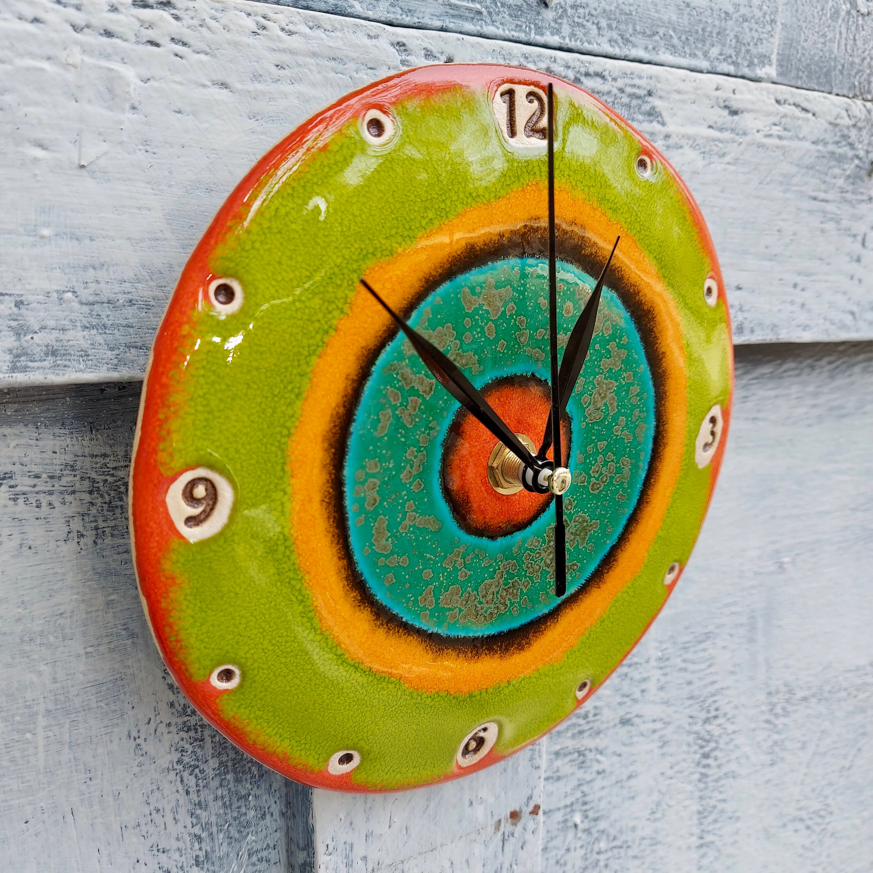 Handmade Ceramic Clock Unique Pottery Clock Gift Home Etsy