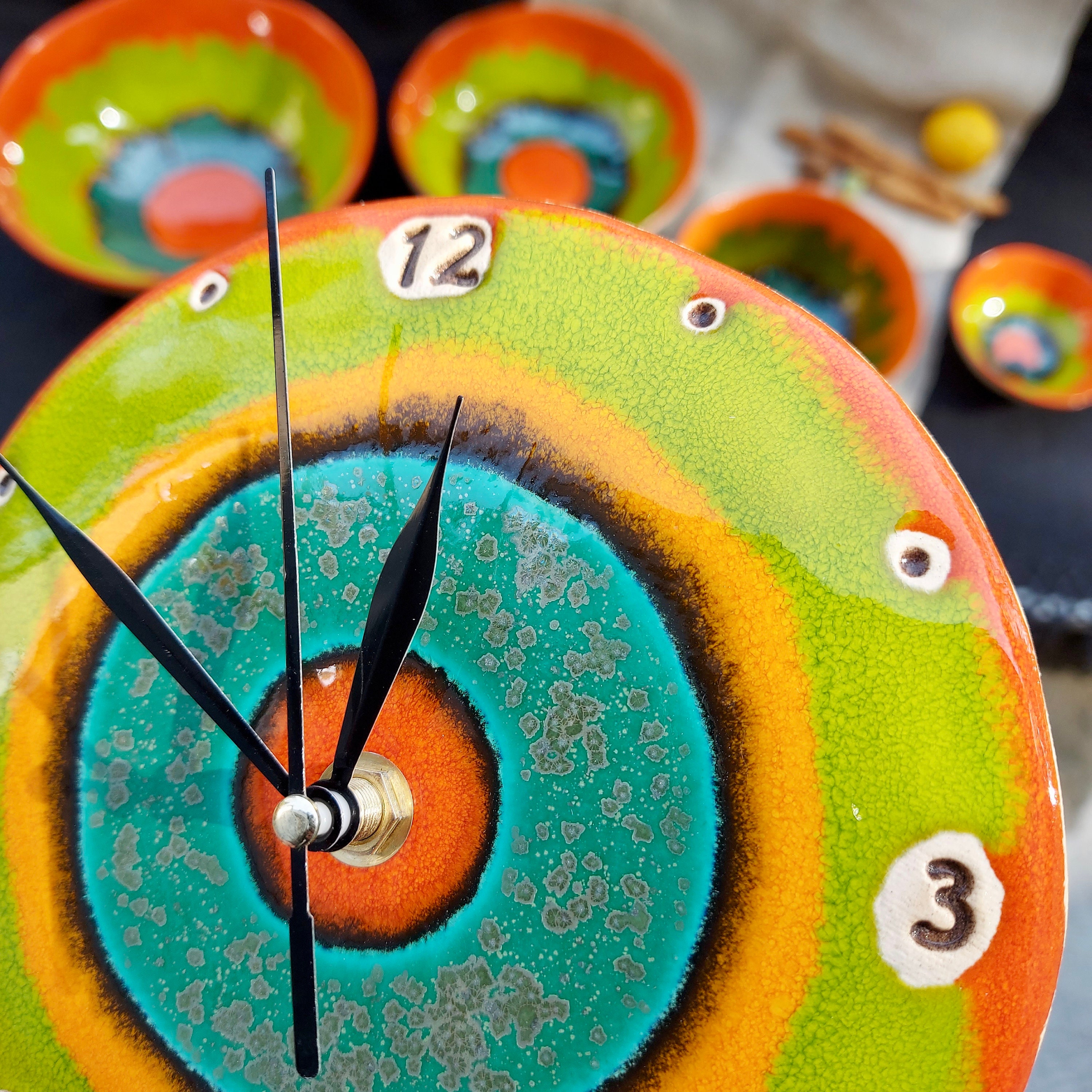 Handmade Ceramic Clock Unique Pottery Clock Gift Home Etsy