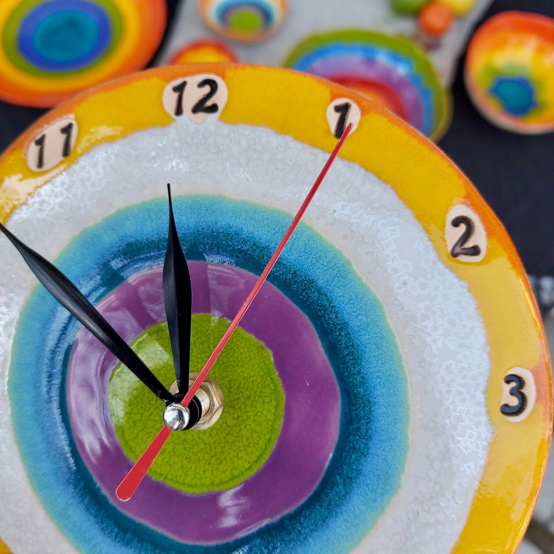 Handmade Ceramic Clock Unique Pottery Clock Gift Home Etsy