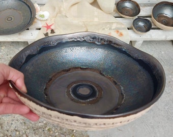 Art Bowl, Unique Gift, Handmade Ceramic, Kitchen Decor, Modern Fruit Bowl, Ceramic and Pottery, Gift For Her, Housewarming Gift, Home Decor