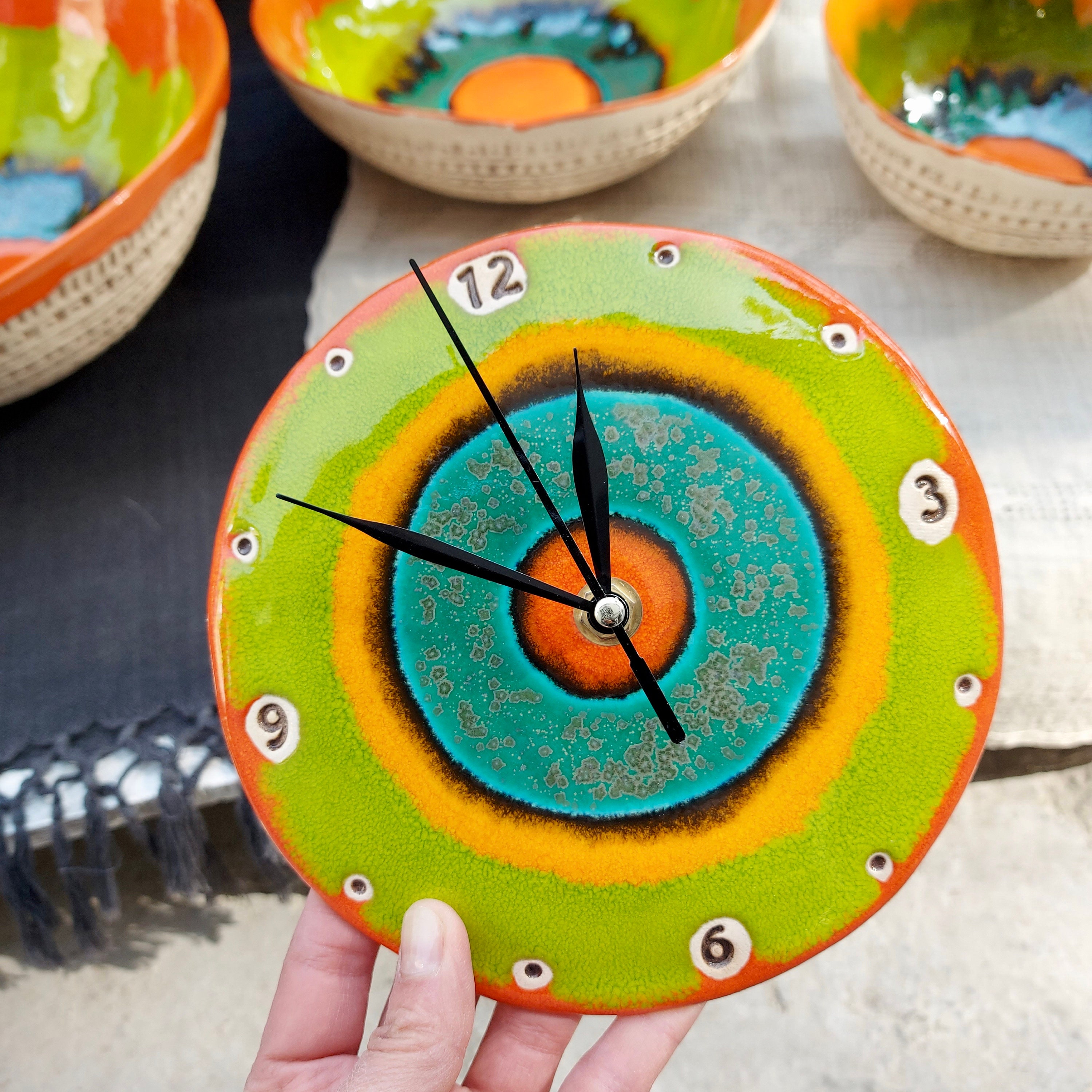 Handmade Ceramic Clock Unique Pottery Clock Gift Home Etsy