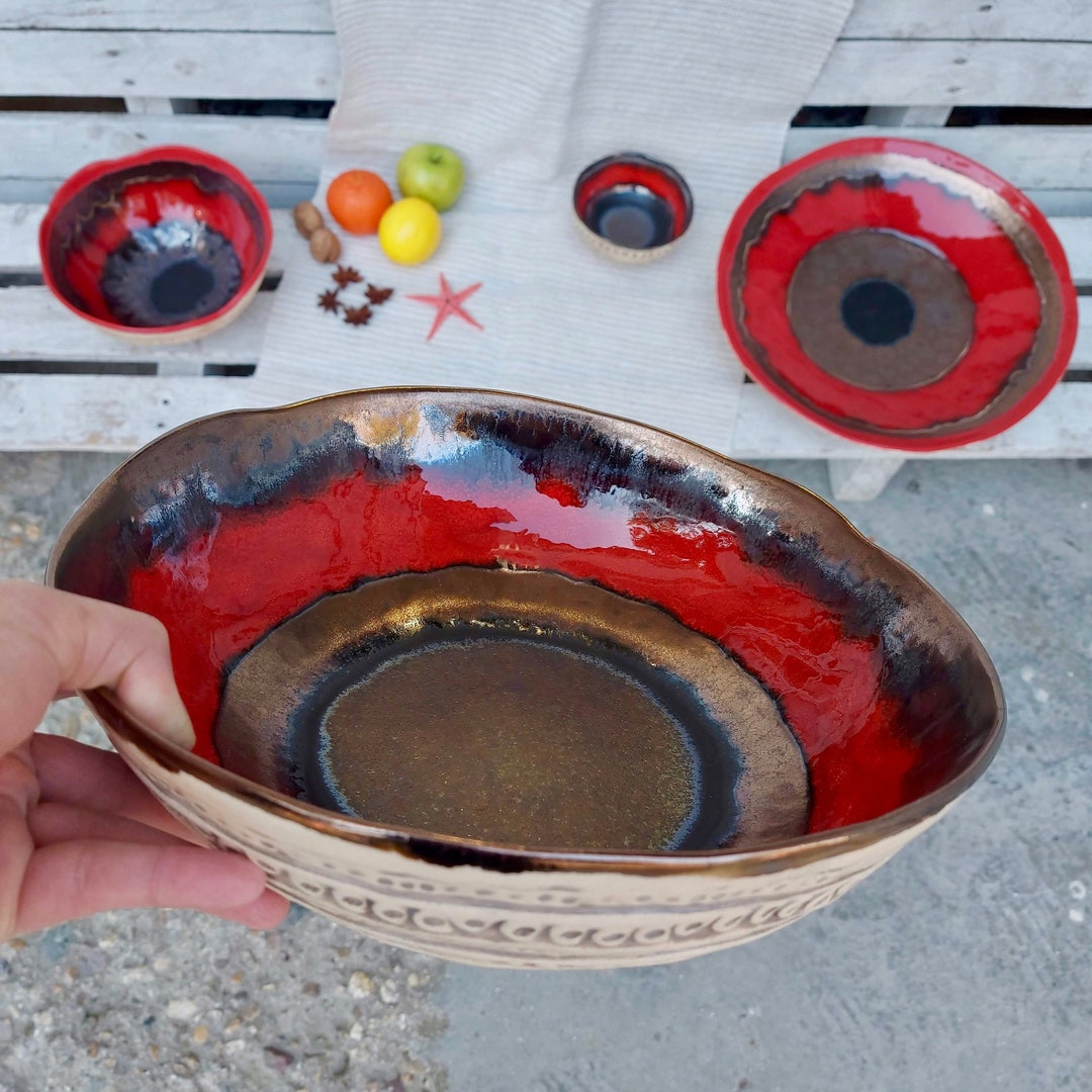 Ceramic Bowl Handmade Pottery Fruit Bowl Gift for Her Etsy