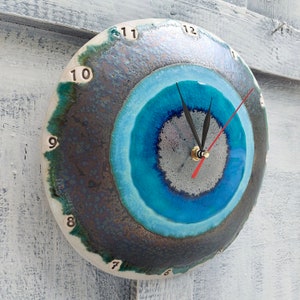 Unique Clock Art Clock Ceramic Clock Wall Round Clock - Etsy