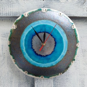 Unique Clock Art Clock Ceramic Clock Wall Round Clock - Etsy