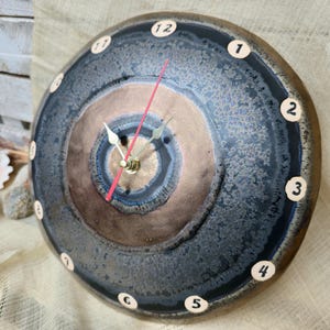 Modern Ceramic Wall Clock – Dark Sculptural Art Decor, The Moon Collection