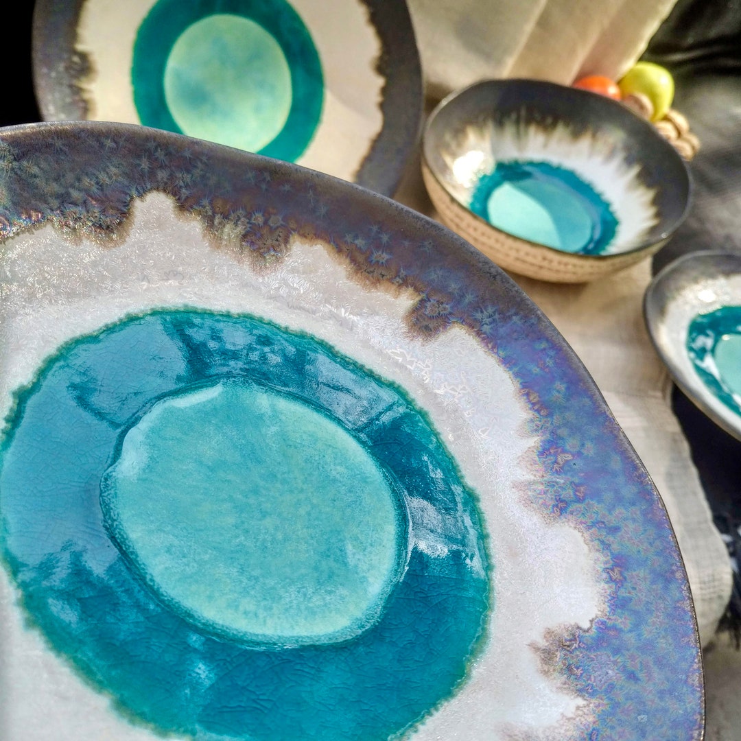 Ceramica Artesanal Platos Ceramica Colores Plato Redondo Hondo De