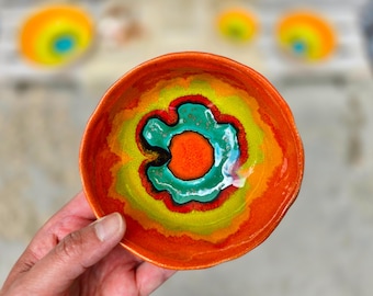 Handmade Ceramic XXS Mini Bowl – Rhodope Mountains Glaze, Art Pottery Home Decor