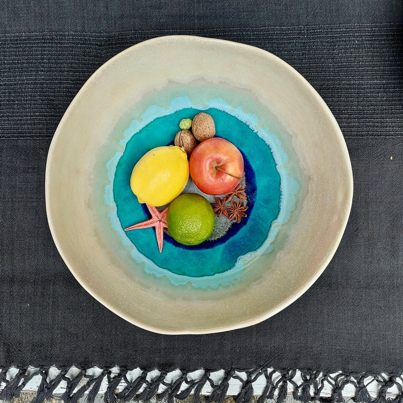 Ceramic Large Bowl Handmade Fruit Bowl Gift for Home Etsy