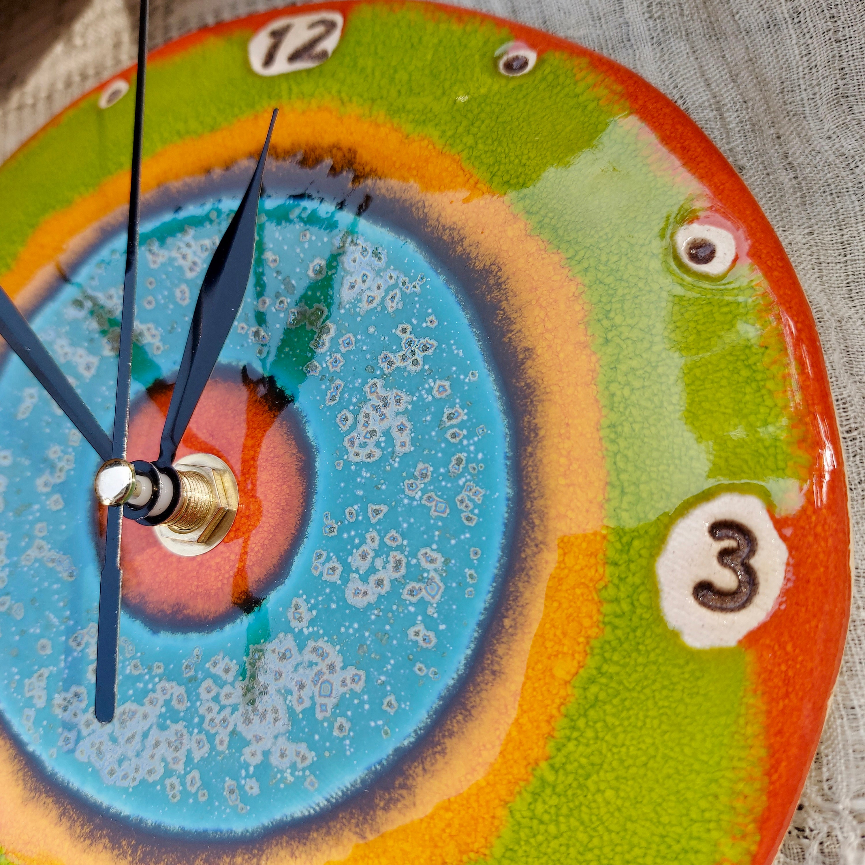 Handmade Ceramic Clock Unique Pottery Clock Gift Home Etsy