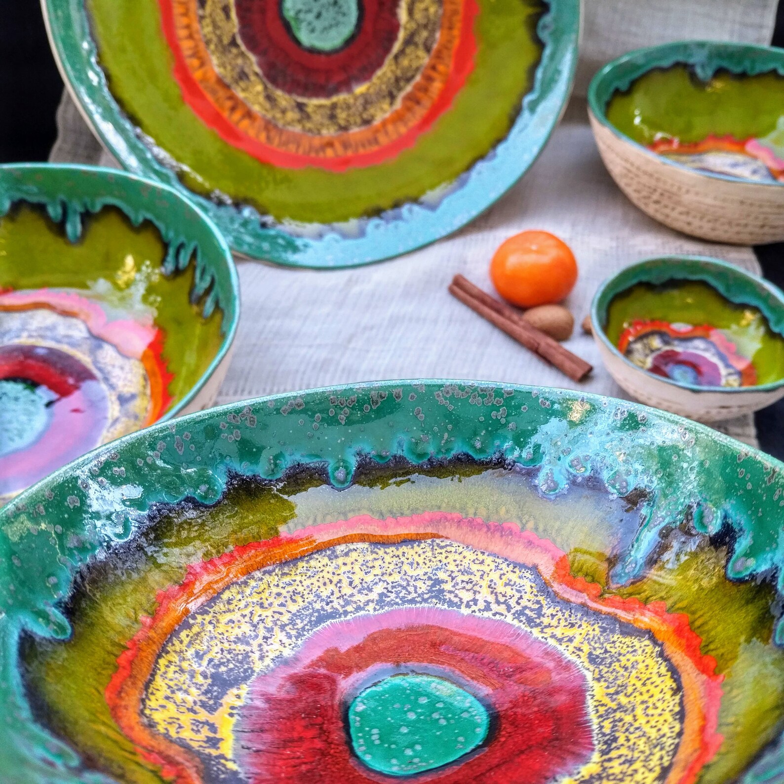 Ceramic Tapas Plate Handmade Unique Bowl Home Decor Fruits Etsy
