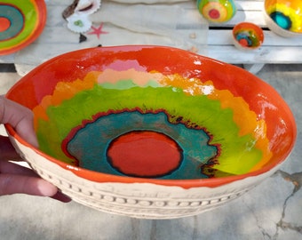 Modern Ceramic Bowl, Home Decor, Ceramic Bowl, Housewarming Gift, Unique Ceramic, Handmade Pottery, Fruit Bowl, Gift For Her, Pottery Gift