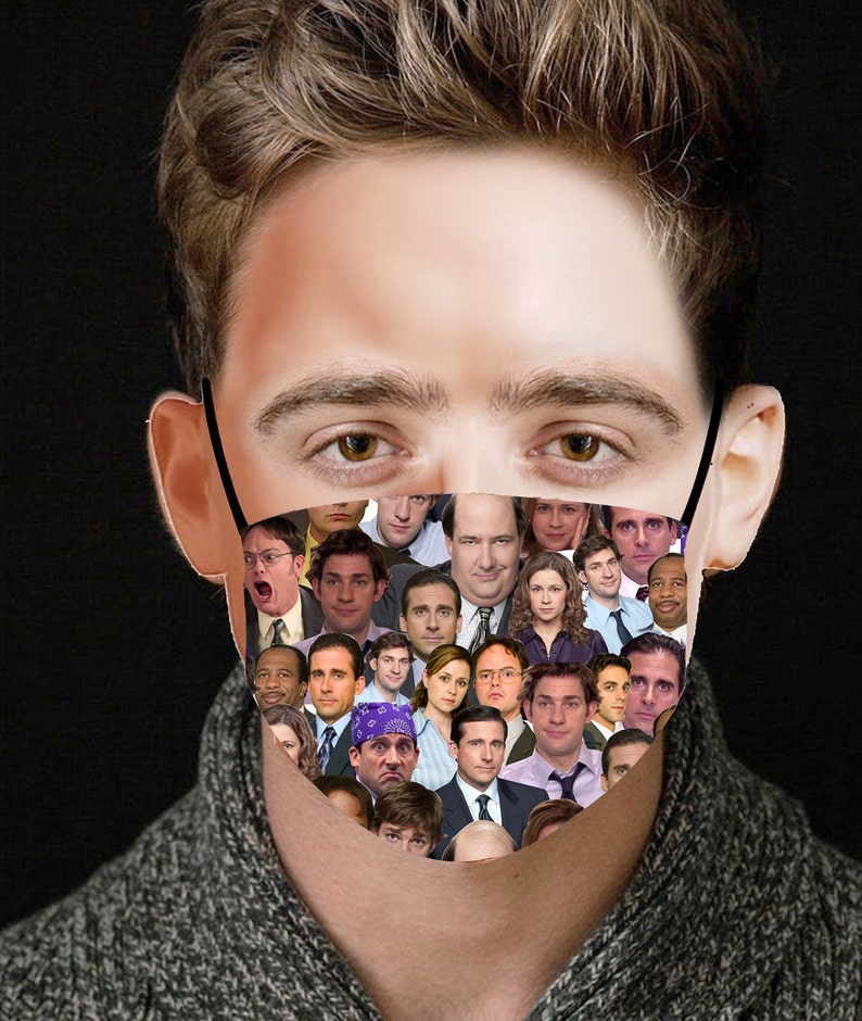 The Office Face Mask Prison Mike Dwight Schrute Face Mask Etsy