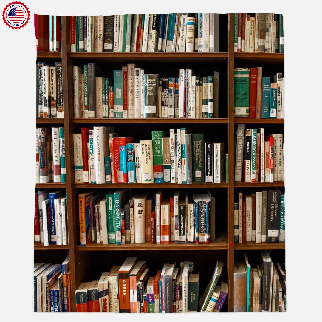 Book Reading Library Blanket Books on the Shelf Blanket for Etsy UK