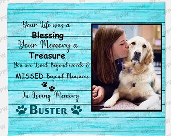 personalized pet memorial throw blanket