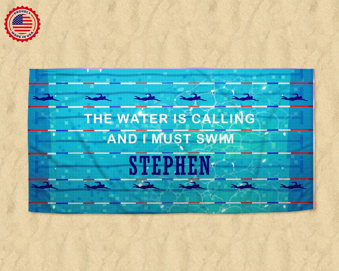 Swimming Towel Gift for Swimmer Swim Coach Gift Summer Etsy