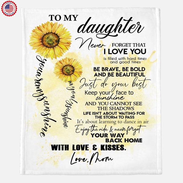 To My Daughter Blanket Etsy