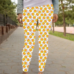 Candy Corn Leggings for Teens and Women 