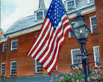 Old Town Alexandria Flag Over Farmers' Market