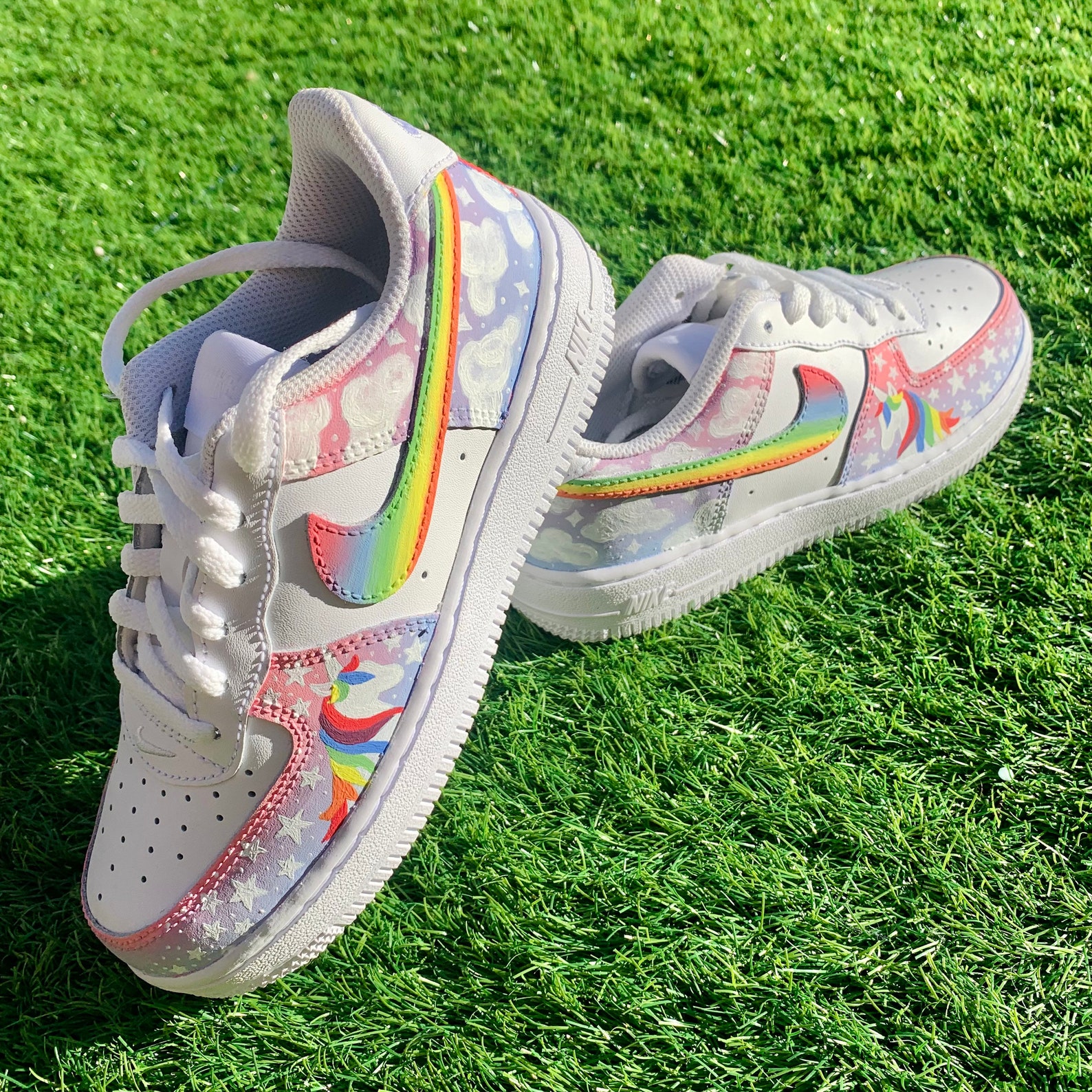 Custom Rainbow Unicorn Nike Air Force 1s Youth sizes | Etsy
