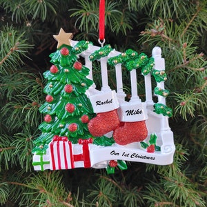 Family of 2 Christmas Stockings Ornament