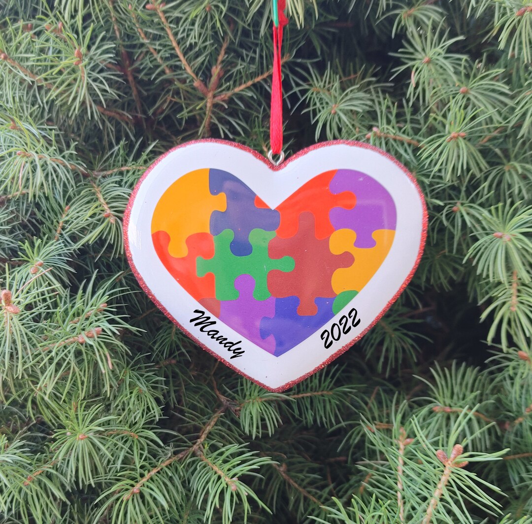 Autism Personalized Christmas Ornament - Etsy